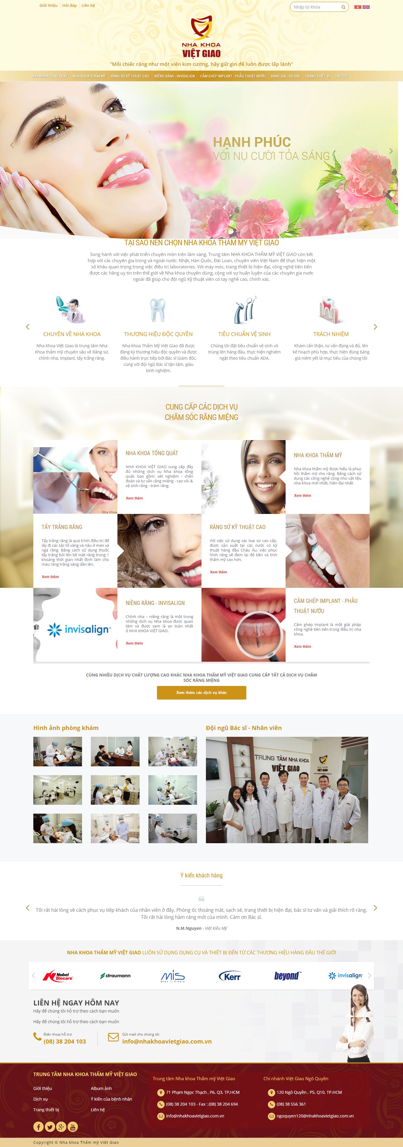 Thiết kế Web nha khoa nhakhoavietgiao.com.vn